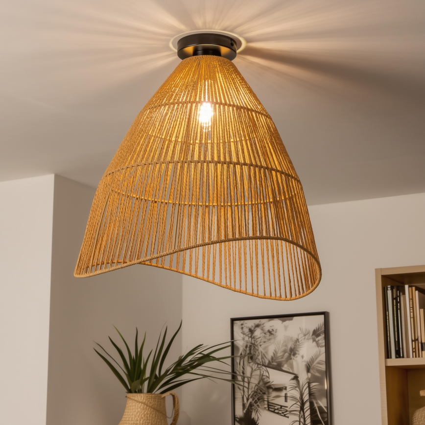 Pantalla universal KERIA, diámetro 50 cm, marrón