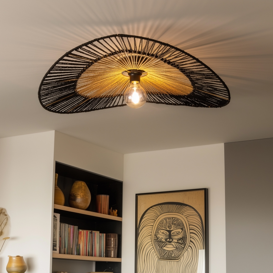 Pantalla universal KERIA, diámetro 80 cm, marrón/negro