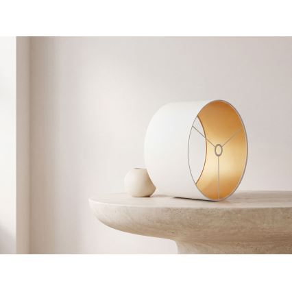 Pantalla universal STANDART E27 diá. 45 cm blanco/dorado