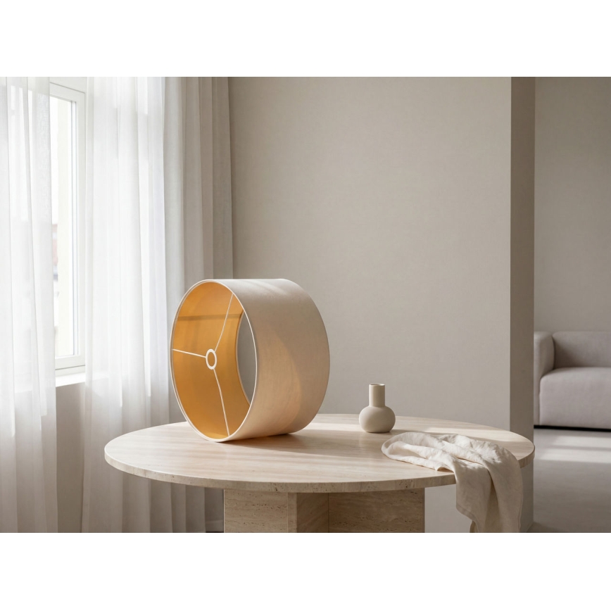 Pantalla universal STANDART E27 diá. 45 cm color crema/dorado