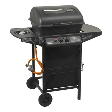 Parrilla de gas 3 quemadores negra