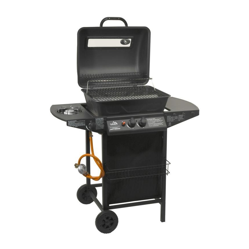 Parrilla de gas 3 quemadores negra