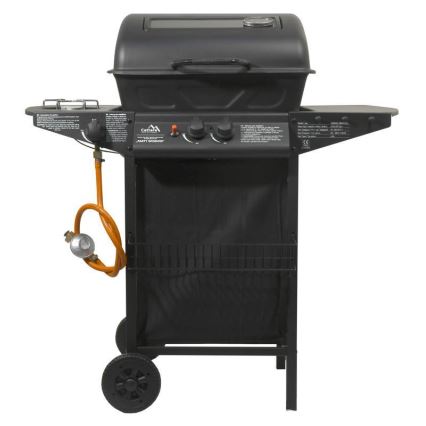 Parrilla de gas 3 quemadores negra