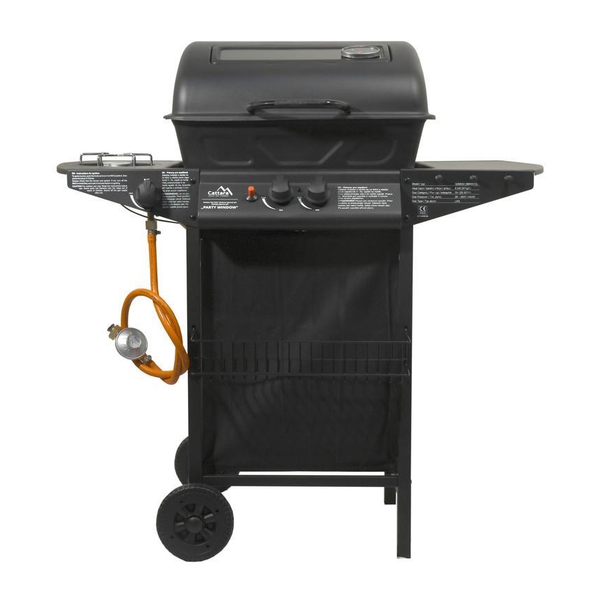 Parrilla de gas 3 quemadores negra