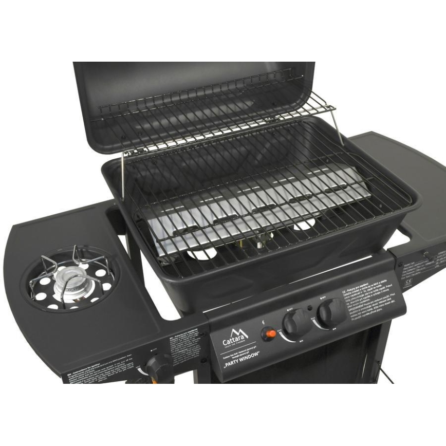 Parrilla de gas 3 quemadores negra