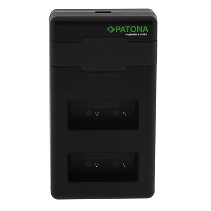 PATONA - Cargador rápido dual para Fuji NP-W126 + cable USB-C de 0,6 m