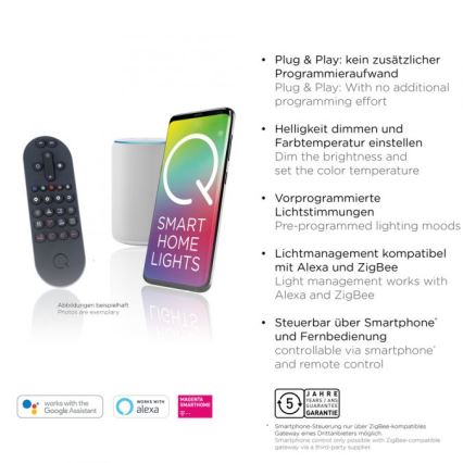 Paul Neuhaus 6071-18 - Plafón LED regulable Q-PIATO LED/35W/230V diá. 51 cm 2700-5000K Wi-Fi + control remoto