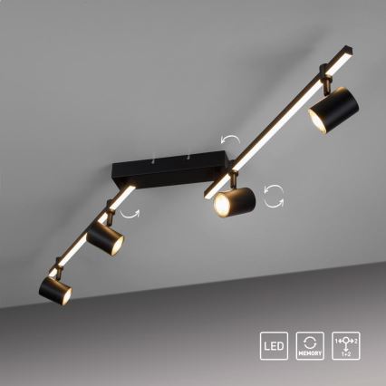 Paul Neuhaus 6525-18 - Foco LED empotrable BARIK 4xGU10/4,5W/230V + LED/10W