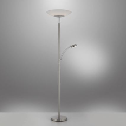 Paul Neuhaus 655-55 - Lámpara de pie LED regulable ALFRED LED/28W+LED/4W/230V cromo brillante