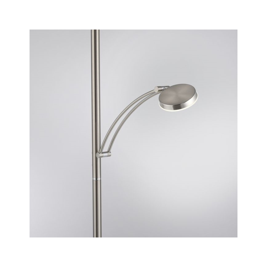 Paul Neuhaus 655-55 - Lámpara de pie LED regulable ALFRED LED/28W+LED/4W/230V cromo brillante