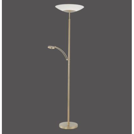 Paul Neuhaus 655-60 - Lámpara de pie LED regulable ALFRED LED/28W/230V+LED/4W/230V latón