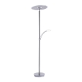 Paul Neuhaus 673-55 - Lámpara de pie LED regulable ARTUR 2xLED/21W/230V+LED/6W cromado brillante