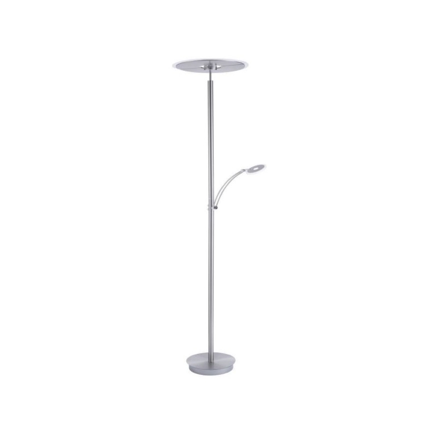 Paul Neuhaus 673-55 - Lámpara de pie LED regulable ARTUR 2xLED/21W/230V+LED/6W cromado brillante