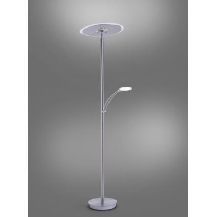 Paul Neuhaus 673-55 - Lámpara de pie LED regulable ARTUR 2xLED/21W/230V+LED/6W cromado brillante