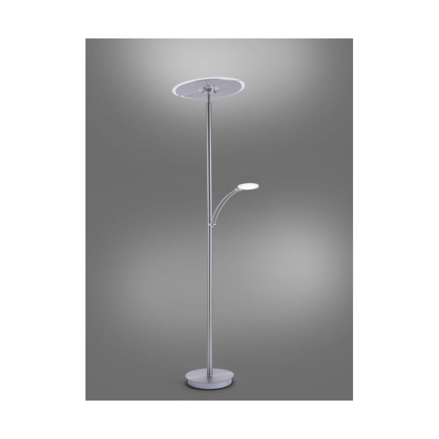 Paul Neuhaus 673-55 - Lámpara de pie LED regulable ARTUR 2xLED/21W/230V+LED/6W cromado brillante
