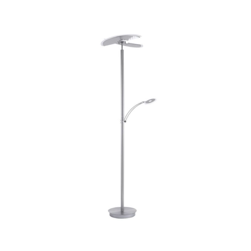 Paul Neuhaus 673-55 - Lámpara de pie LED regulable ARTUR 2xLED/21W/230V+LED/6W cromado brillante
