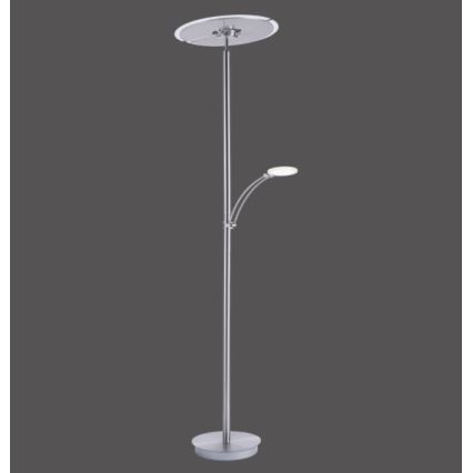 Paul Neuhaus 673-55 - Lámpara de pie LED regulable ARTUR 2xLED/21W/230V+LED/6W cromado brillante