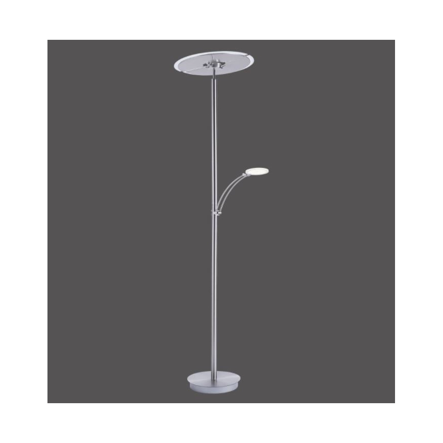 Paul Neuhaus 673-55 - Lámpara de pie LED regulable ARTUR 2xLED/21W/230V+LED/6W cromado brillante