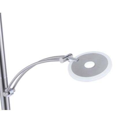 Paul Neuhaus 673-55 - Lámpara de pie LED regulable ARTUR 2xLED/21W/230V+LED/6W cromado brillante