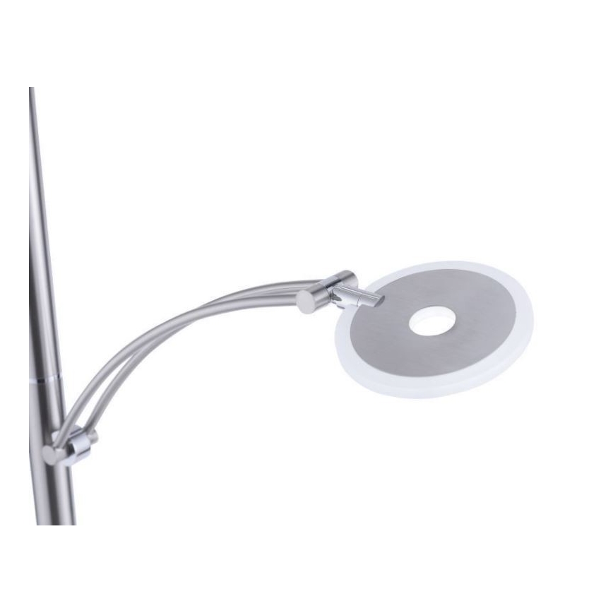 Paul Neuhaus 673-55 - Lámpara de pie LED regulable ARTUR 2xLED/21W/230V+LED/6W cromado brillante