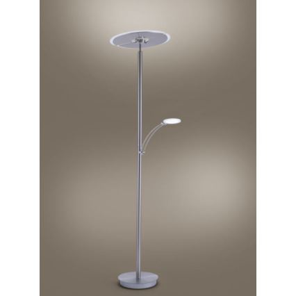 Paul Neuhaus 673-55 - Lámpara de pie LED regulable ARTUR 2xLED/21W/230V+LED/6W cromado brillante