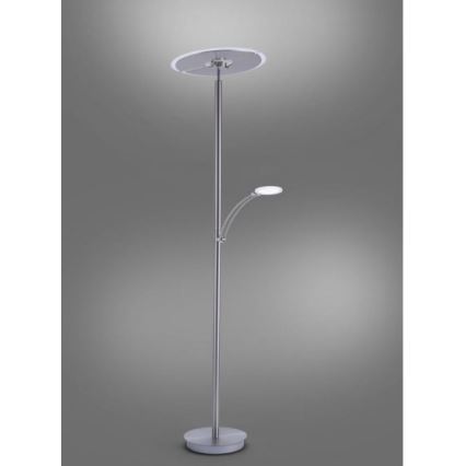 Paul Neuhaus 673-55 - Lámpara de pie LED regulable ARTUR 2xLED/21W/230V+LED/6W cromado brillante