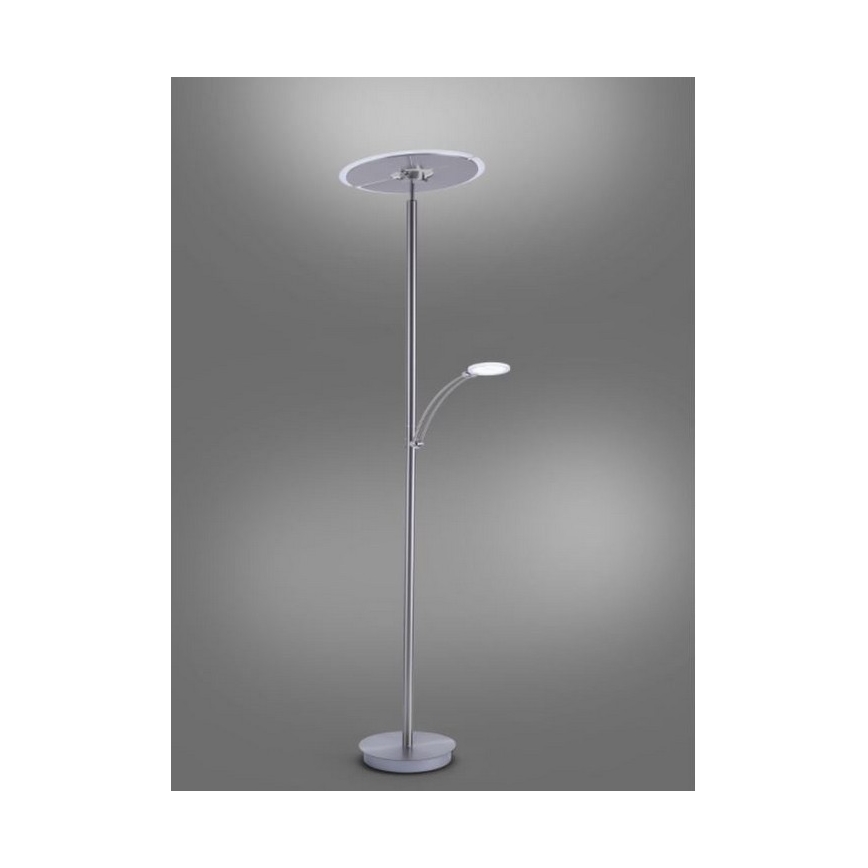 Paul Neuhaus 673-55 - Lámpara de pie LED regulable ARTUR 2xLED/21W/230V+LED/6W cromado brillante
