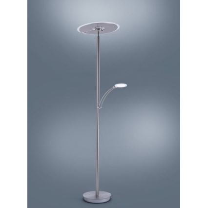 Paul Neuhaus 673-55 - Lámpara de pie LED regulable ARTUR 2xLED/21W/230V+LED/6W cromado brillante