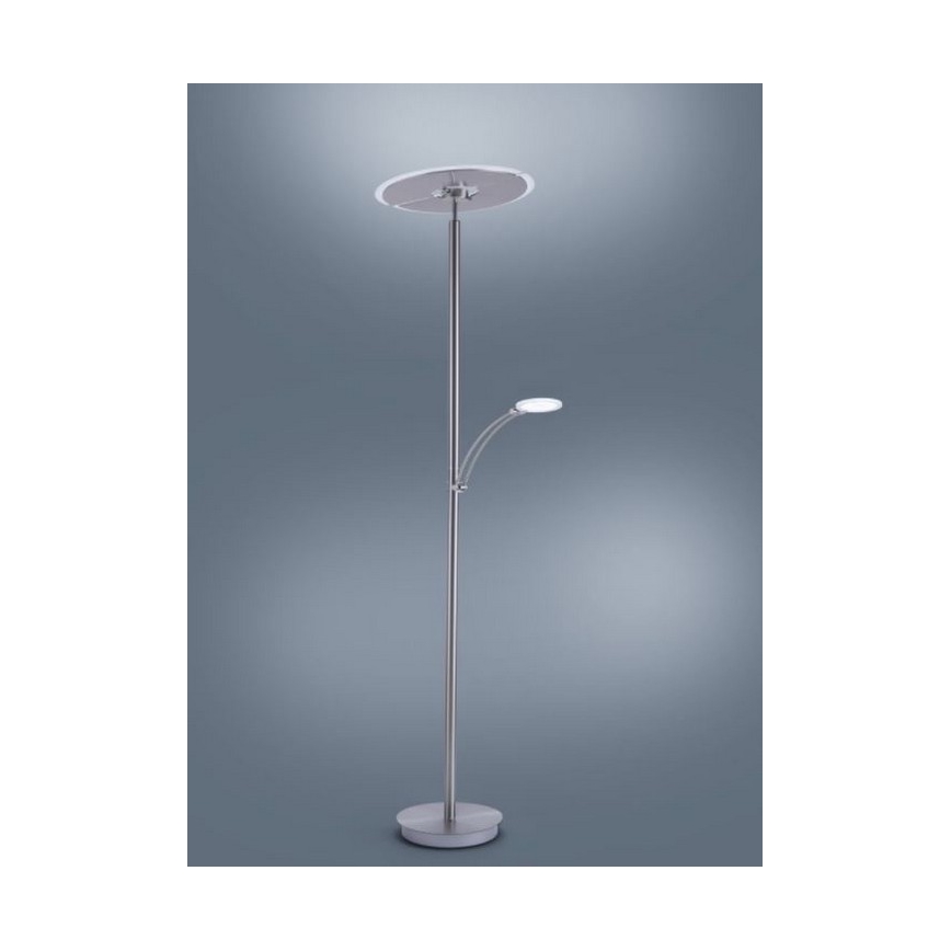Paul Neuhaus 673-55 - Lámpara de pie LED regulable ARTUR 2xLED/21W/230V+LED/6W cromado brillante