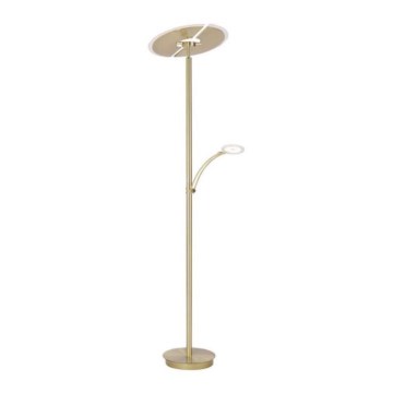 Paul Neuhaus 673-60 - Lámpara de pie LED regulable ARTUR 2xLED/21W/230V+LED/6W dorada
