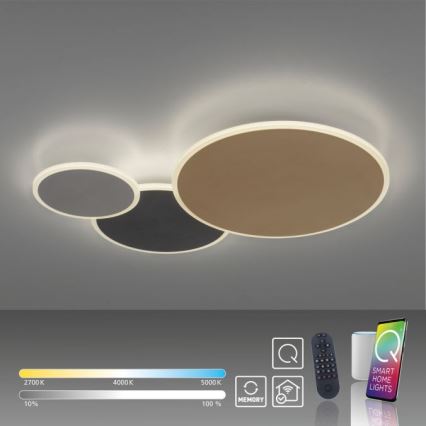 Paul Neuhaus 8007-70 - Plafón LED regulable Q-PIATO LED/35W/230V 2700-5000K Wi-Fi + control remoto