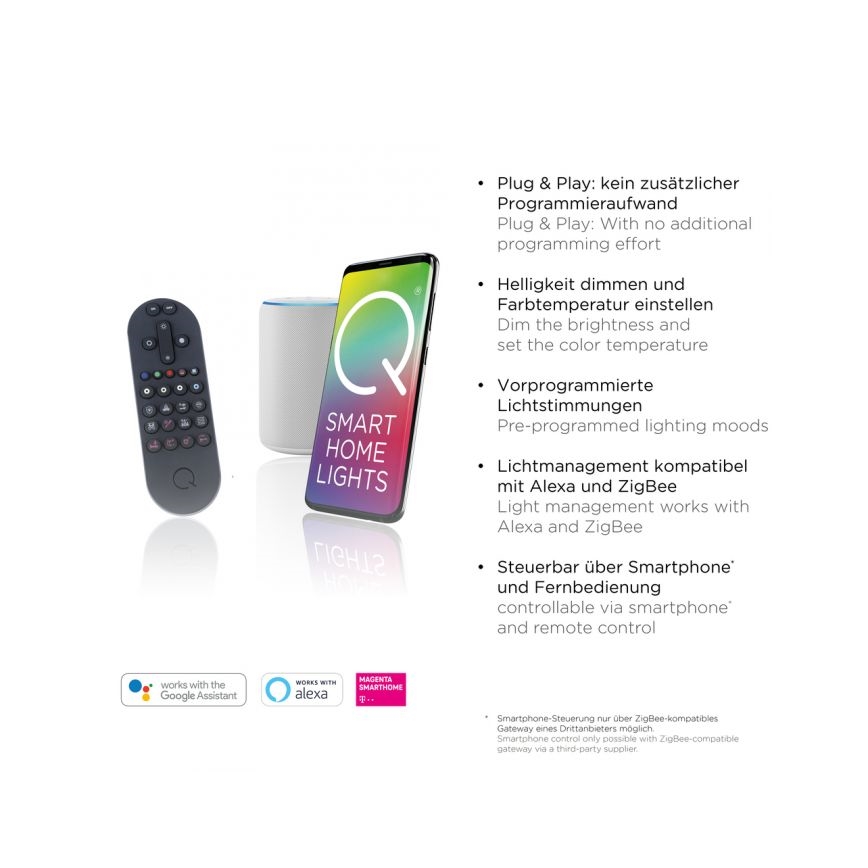 Paul Neuhaus 8007-70 - Plafón LED regulable Q-PIATO LED/35W/230V 2700-5000K Wi-Fi + control remoto