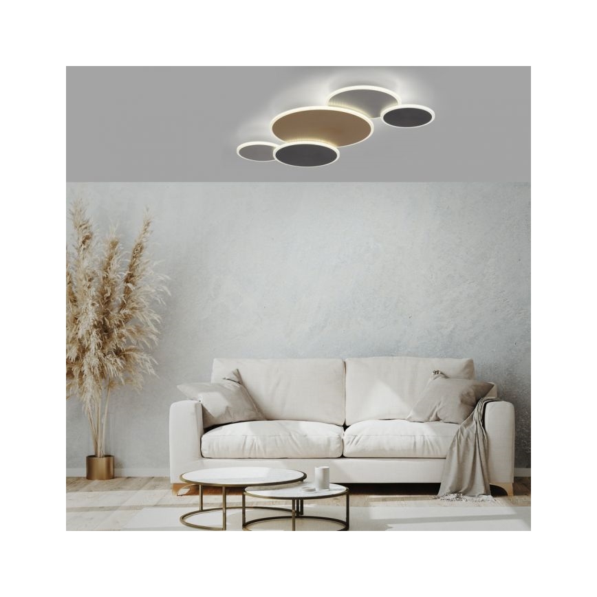 Paul Neuhaus 8008-70 - Plafón LED regulable Q-PIATO LED/49W/230V 2700-5000K Wi-Fi + control remoto