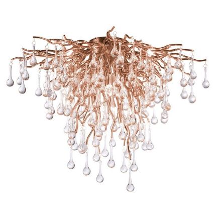 Paul Neuhaus 8091-11 - Lámpara de techo ICICLE 9xG9/40W/230V diá. 50 cm latón