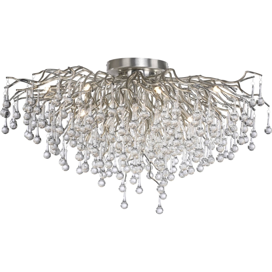 Paul Neuhaus 8092-55 - Lámpara de techo de superficie ICICLE 14×G9/40W/230V, diámetro 100 cm, cromo brillante