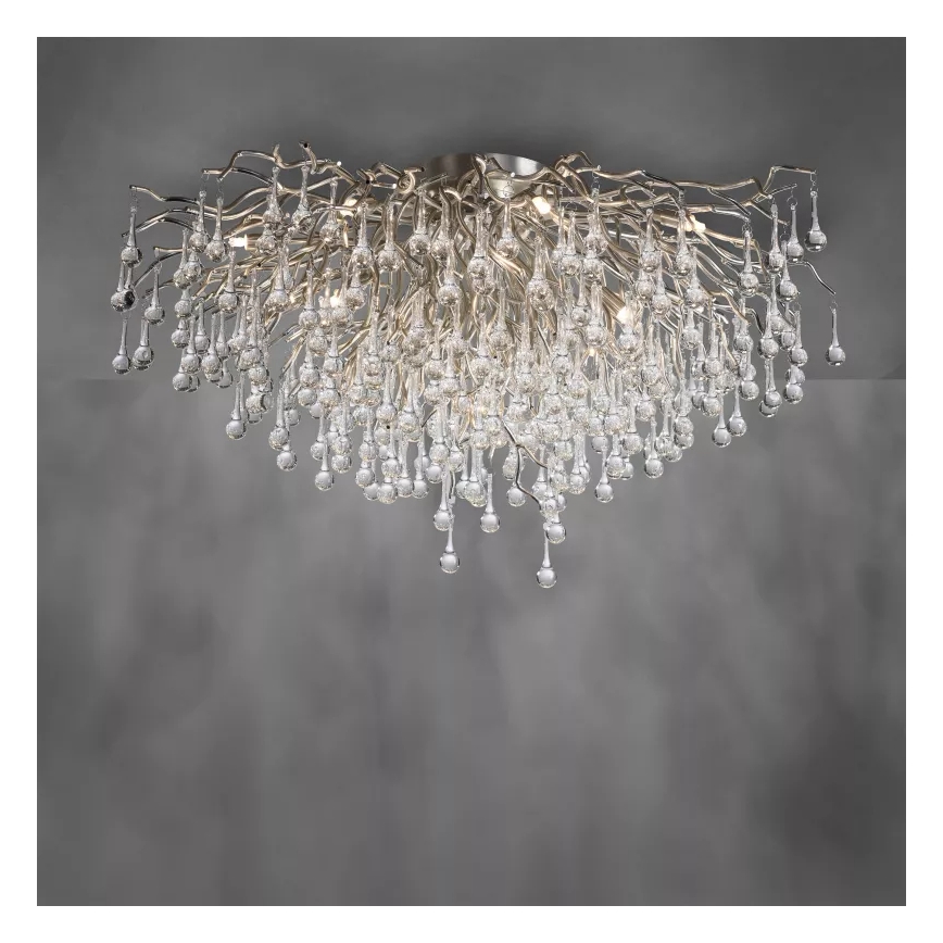 Paul Neuhaus 8092-55 - Lámpara de techo de superficie ICICLE 14×G9/40W/230V, diámetro 100 cm, cromo brillante