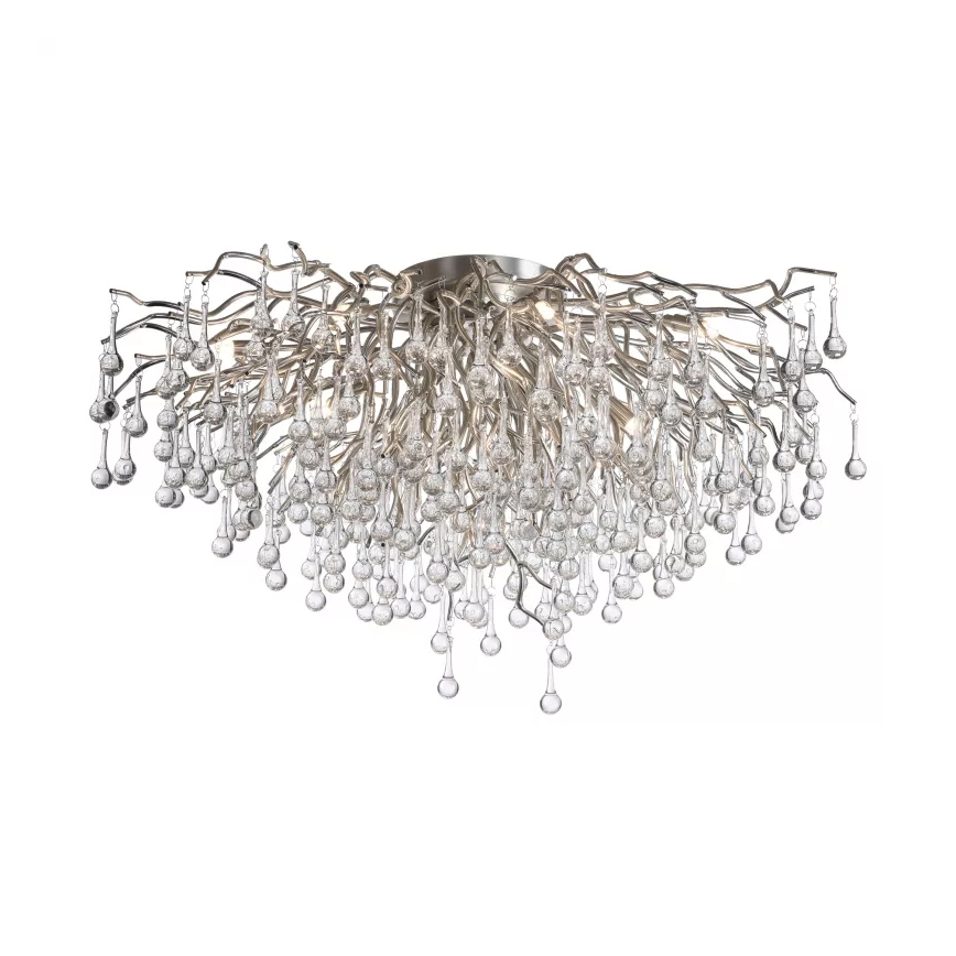Paul Neuhaus 8092-55 - Lámpara de techo de superficie ICICLE 14×G9/40W/230V, diámetro 100 cm, cromo brillante