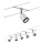 Paulmann 3981 - Set con 5 LEDs de 4 W, sistema completo de suspensión por cable TUBE 230V, cromo mate/negro
