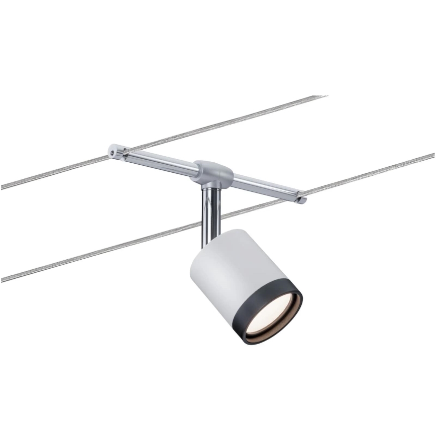 Paulmann 3981 - Set con 5 LEDs de 4 W, sistema completo de suspensión por cable TUBE 230V, cromo mate/negro