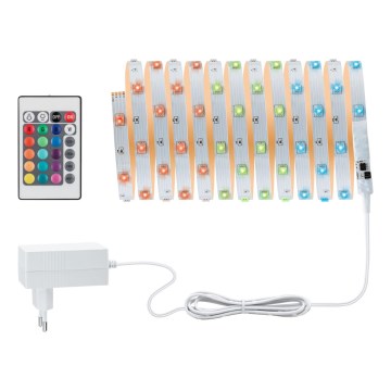 Paulmann 3988 - Tira LED RGBW regulable de 13 W TIP, 5 m, 230 V + mando a distancia