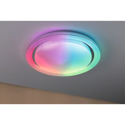 Paulmann 70547 - Plafón LED regulable RGBW/38,5W RAINBOW 230V 3000-6500K + mando a distancia