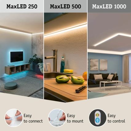 Paulmann 70623 - LED/10W IP44 Tira de baño regulable MAXLED 1,5 m 2700-6500K 230V + control remoto