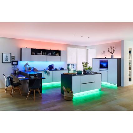 Paulmann 70627 - Tira LED RGB de 18 W, IP44, regulable para baño MAXLED 1,5 m 230 V + mando a distancia
