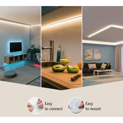Paulmann 70669 - LED/35W IP44 Tira de baño regulable MAXLED 3 m 6500K 230V