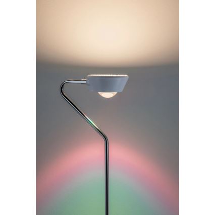 Paulmann 70920 - Lámpara de pie LED regulable RAMOS 230V blanca/cromo brillante