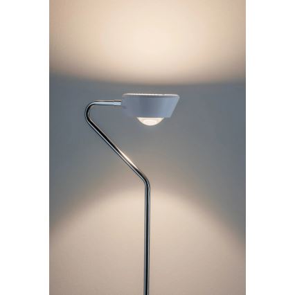Paulmann 70920 - Lámpara de pie LED regulable RAMOS 230V blanca/cromo brillante