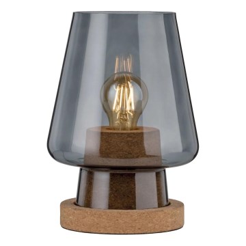 Paulmann 79736 - 1xE27/20W Lámpara de mesa IBEN 230V color ahumado