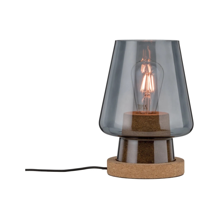 Paulmann 79736 - 1xE27/20W Lámpara de mesa IBEN 230V color ahumado