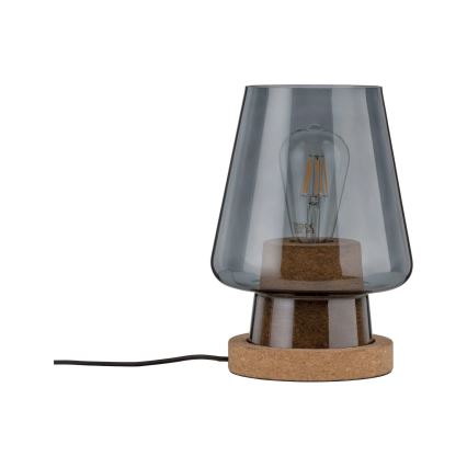 Paulmann 79736 - 1xE27/20W Lámpara de mesa IBEN 230V color ahumado