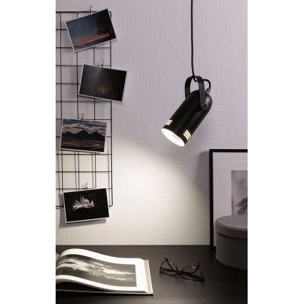 Paulmann 79766 - Lámpara colgante en cable LED 1xE27/8W LAVEA 230 V negra